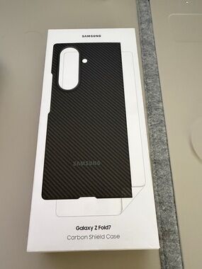 Samsung Carbon Shield Case for Galaxy Z Fold7 - Black Carbon Texture